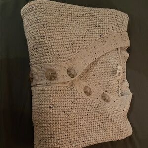 a.n.a Speckled Cream Knit Cardigan